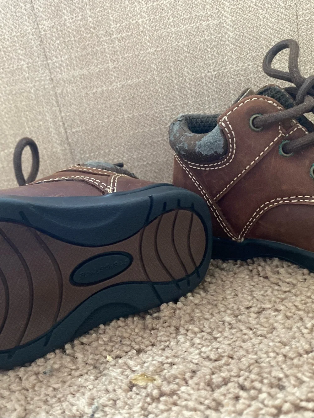 Kids Brown Lace-Up Ankle Boots - Classic Comfort